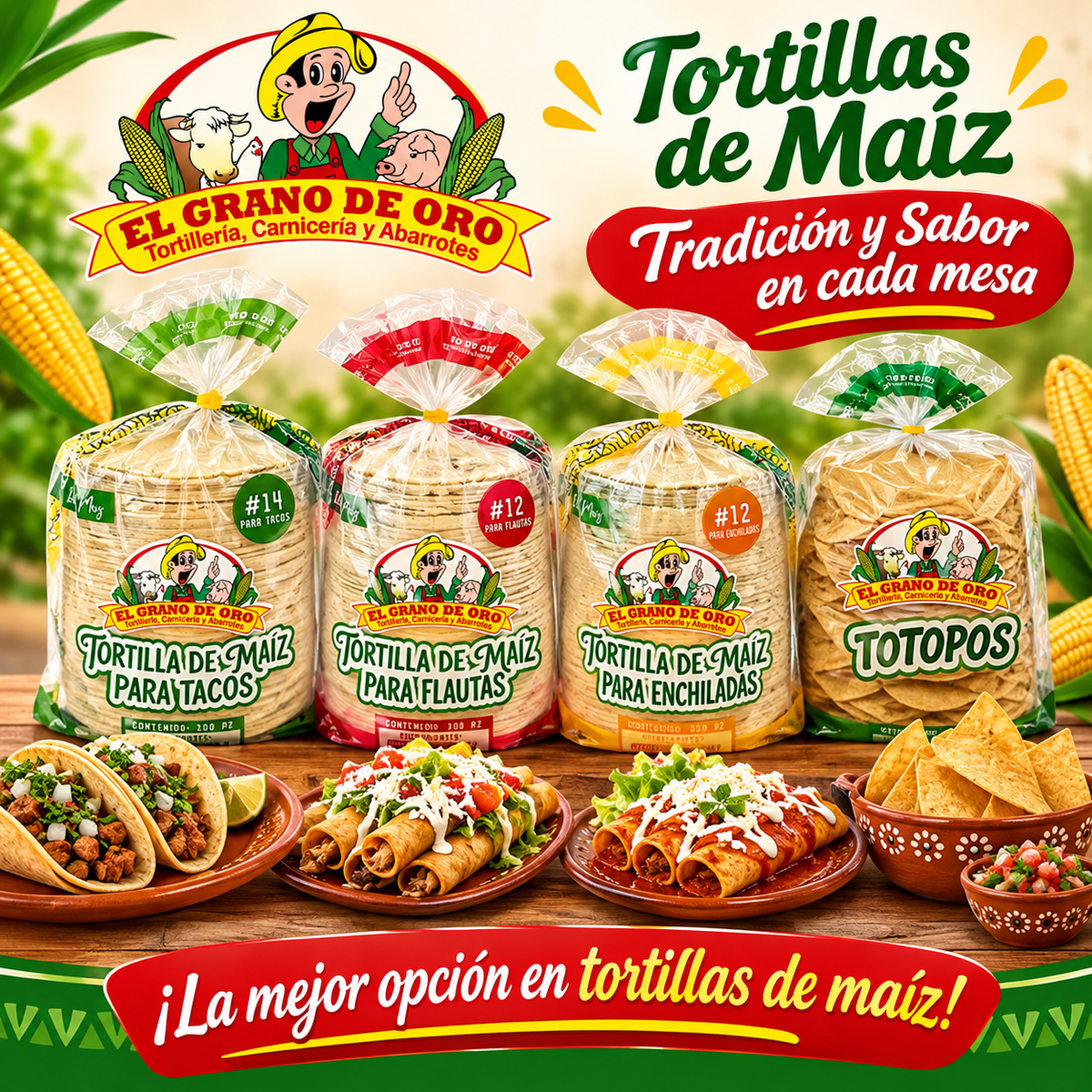 Calidad que se nota en cada tortilla