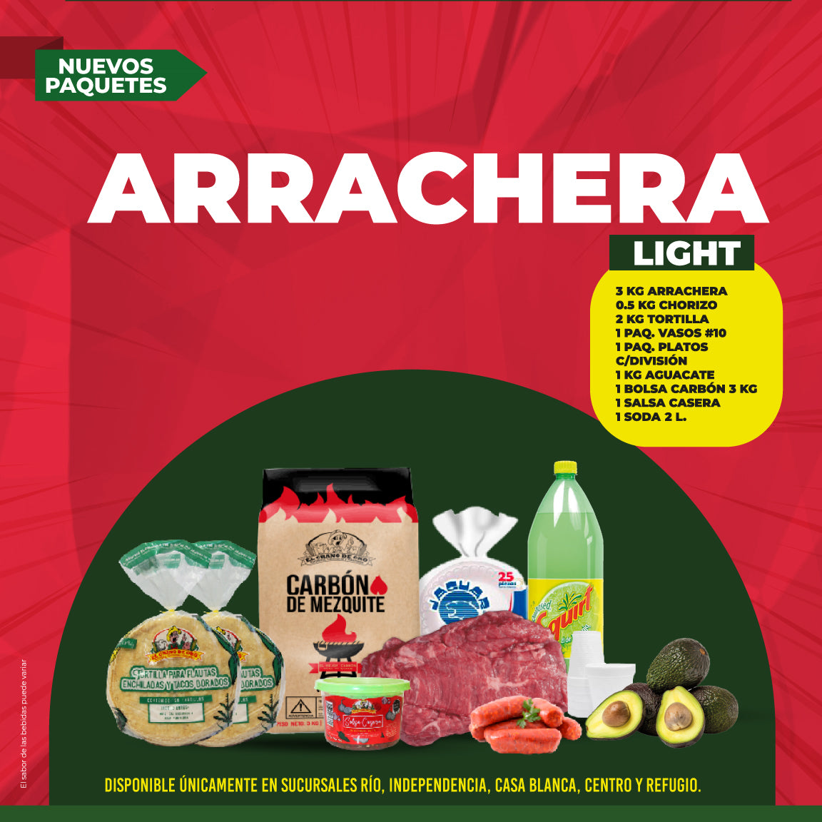 Paquete Arrachera Light