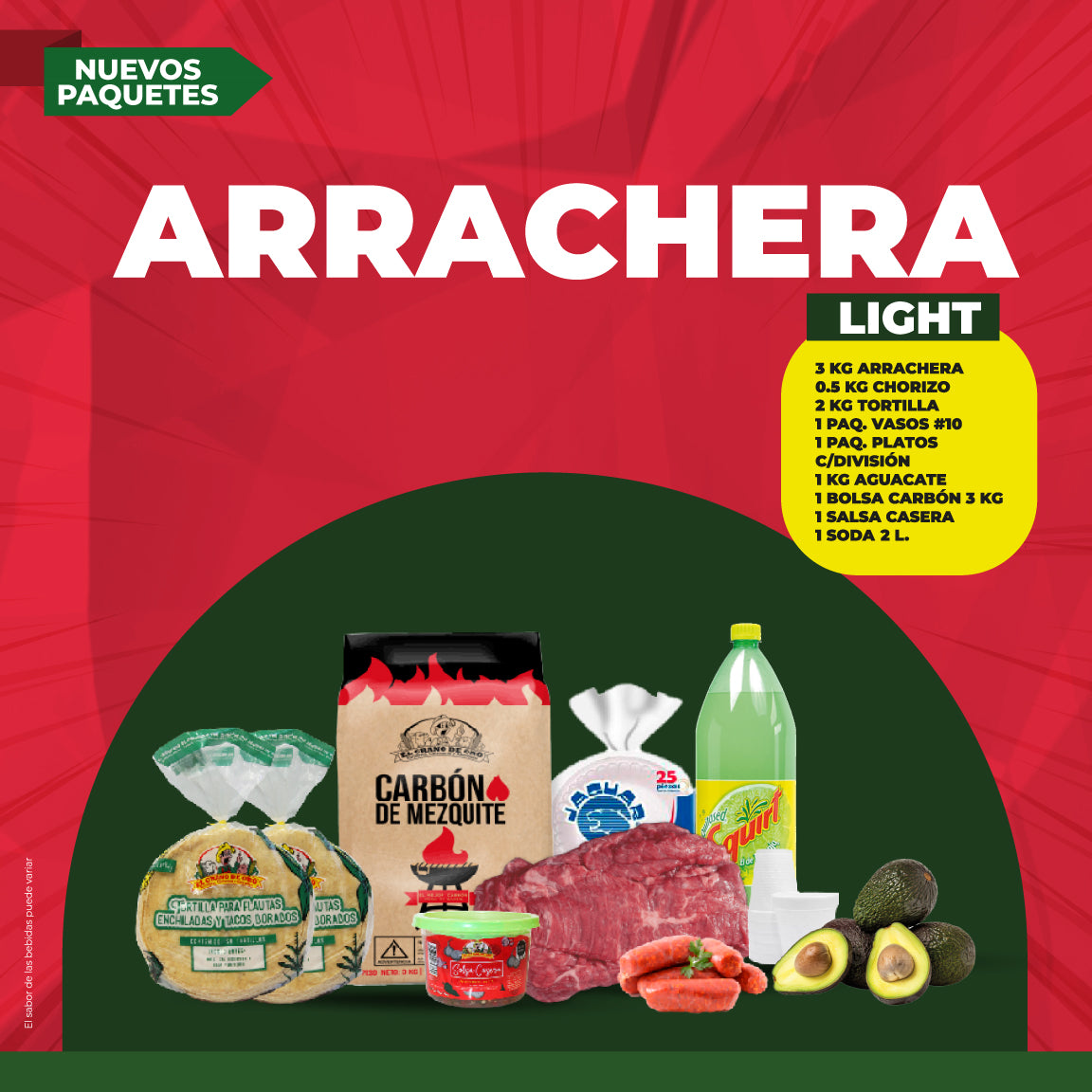 Paquete Arrachera Light