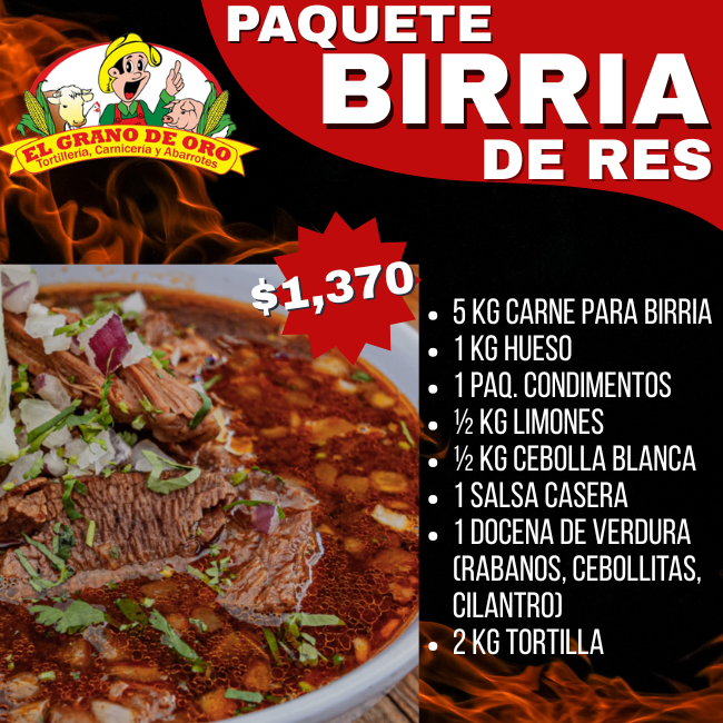 Paq Esp #22 Birria de res