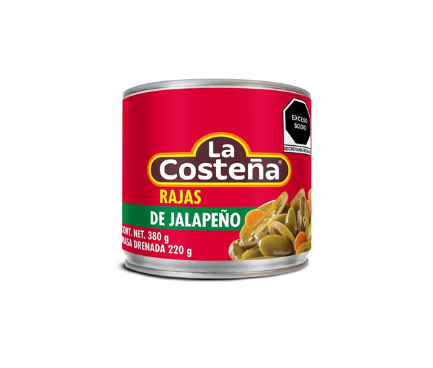 La costeña Rajas Jalapeño 380g