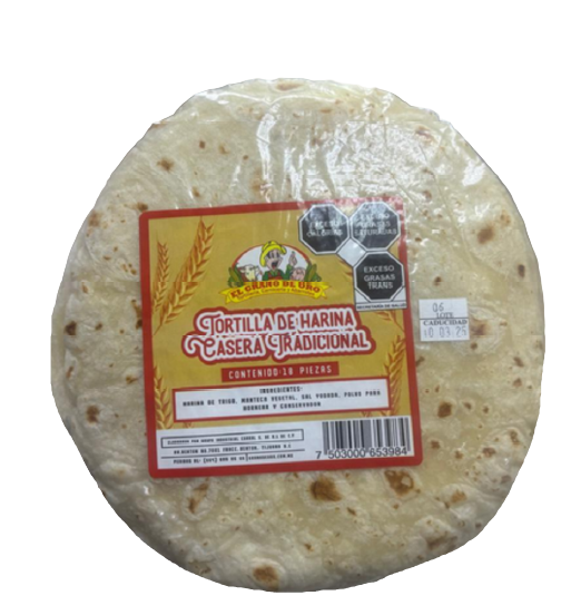 Tortilla de harina casera