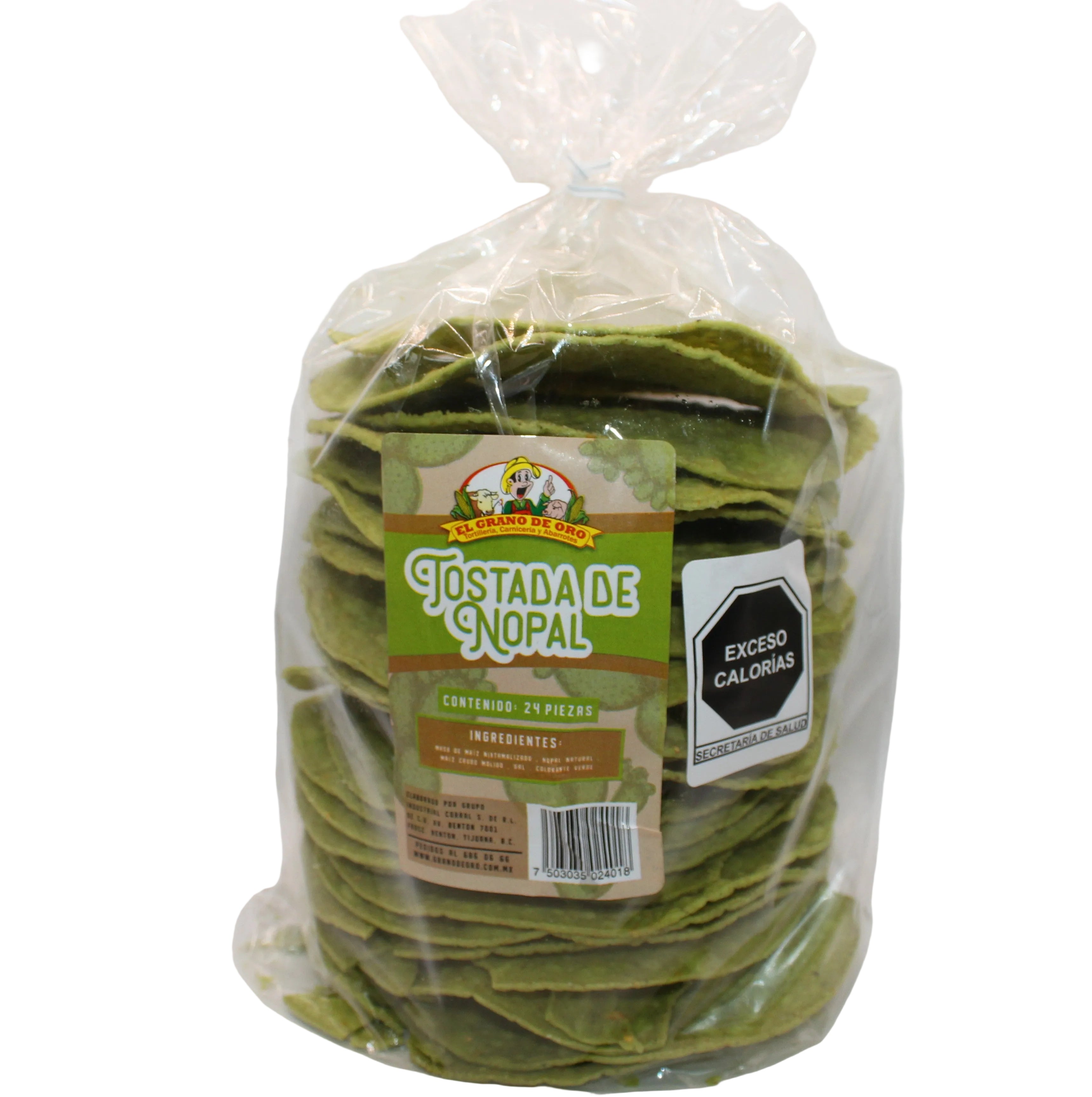 Tostada autentica con Nopal