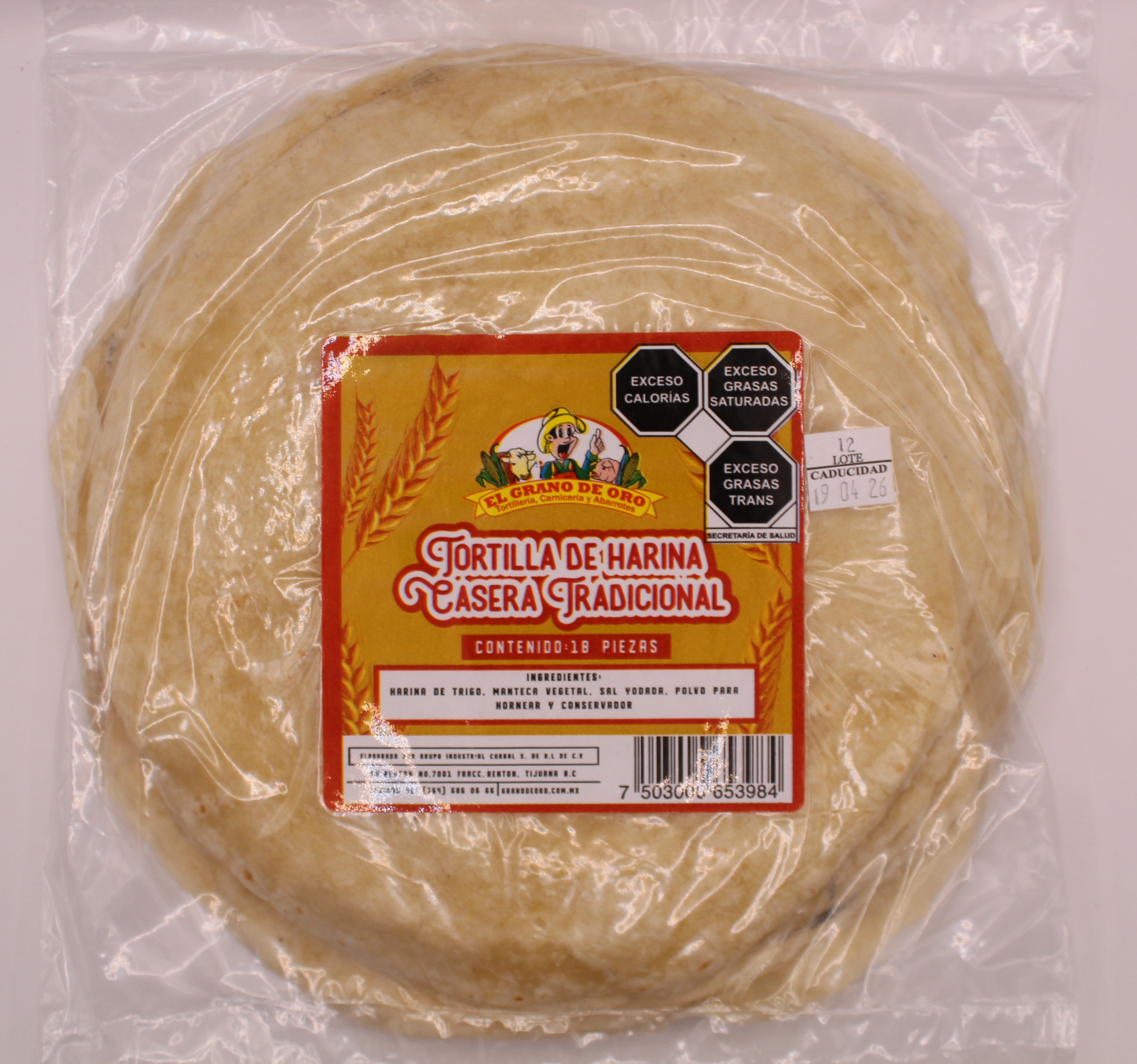 Tortilla de harina casera