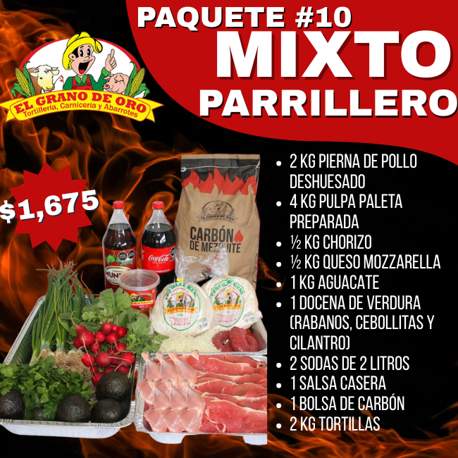 Paq Mix #10 Parrillero
