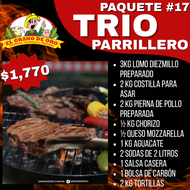 Paq Mix #17 Trio Parrillero